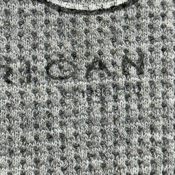 90s Harley Davidson Santa Barbara Eagle Thermal Waffle Knit Shirt Grey Mens XXL - Picture 7 of 9